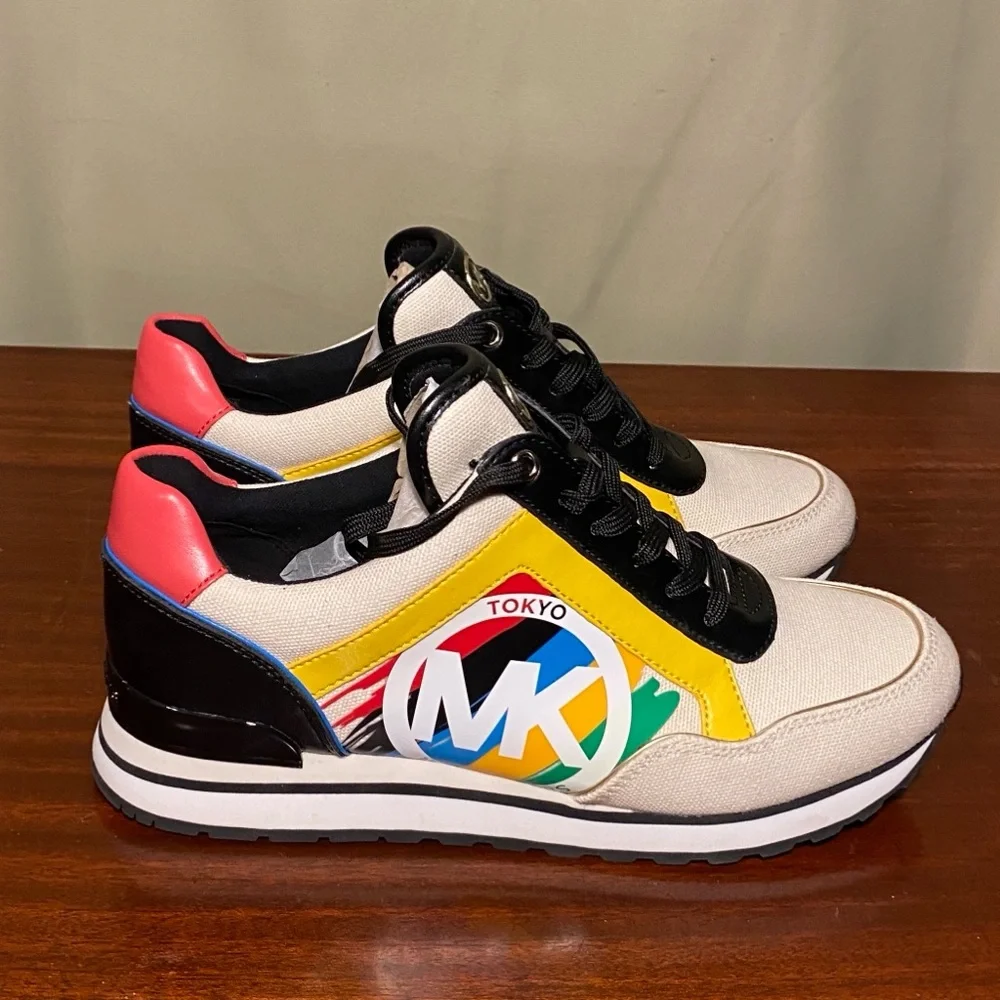 Michael Kors Maddy Trainers Tokyo Olympian MK Logo women’s size 9M New Other - Picture 4 of 6